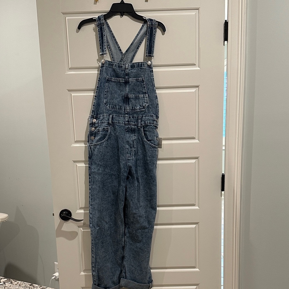 Free People Denim Overalls
